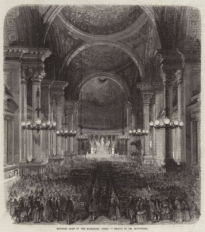 Mitternachtsmesse in der Madeleine, Paris von Pharamond Blanchard